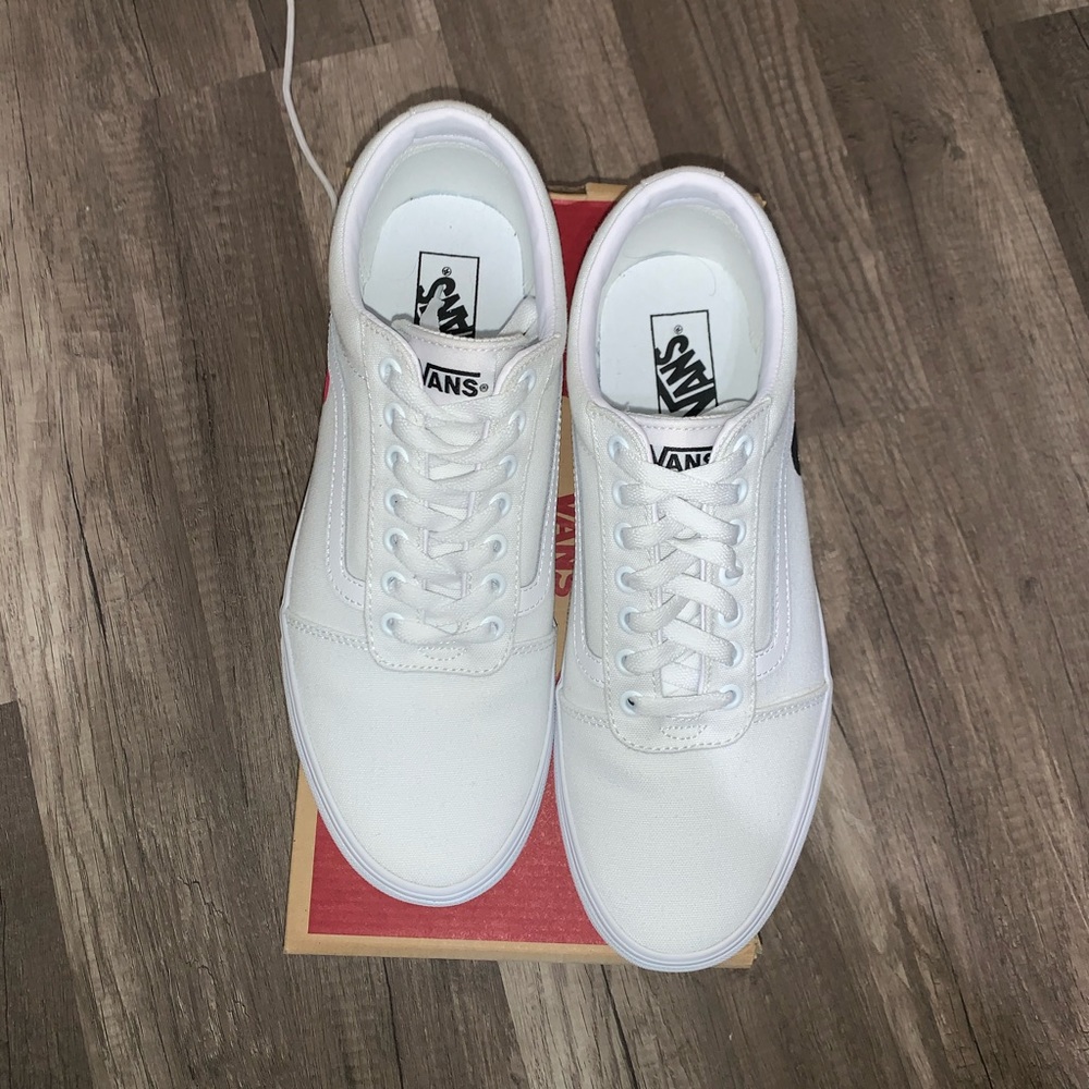 customized white vans